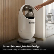 FINCHESCLUB Trash Can with Lid, Small Waste Basket with Removable Wheels, Decorative Waste Bin for Home & Office
