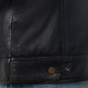 Men’s Leather Bomber | Motorcycle Jacket | Classic Black