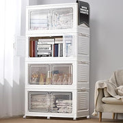 2/3/4 Tier Stackable Storage Bins with Lids, Foldable Organizer Bins for Home & Office