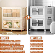 Stackable Storage Bins | Collapsible Organizer | Cabinet