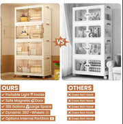 Stackable Storage Bins | Foldable Organizer | Cabinet Box