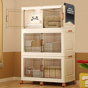 2/3/4 Tier Stackable Storage Bins with Lids, Foldable Organizer Bins for Home & Office