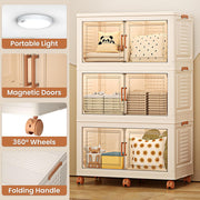 Stackable Storage Bins | Foldable Organizer | Cabinet Box