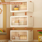 Stackable Storage Bins | Foldable Organizer | Cabinet Box