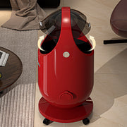 FINCHESCLUB Trash Can with Lid, Small Waste Basket with Removable Wheels, Decorative Waste Bin for Home & Office