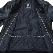 MA-1 Bomber Jacket | Black Motorcycle Jacket | Leather Outerwear